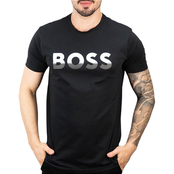 Camiseta Hugo Boss Bi-Colors Preta |OUTLET360 - Outlet360 | Moda Masculina