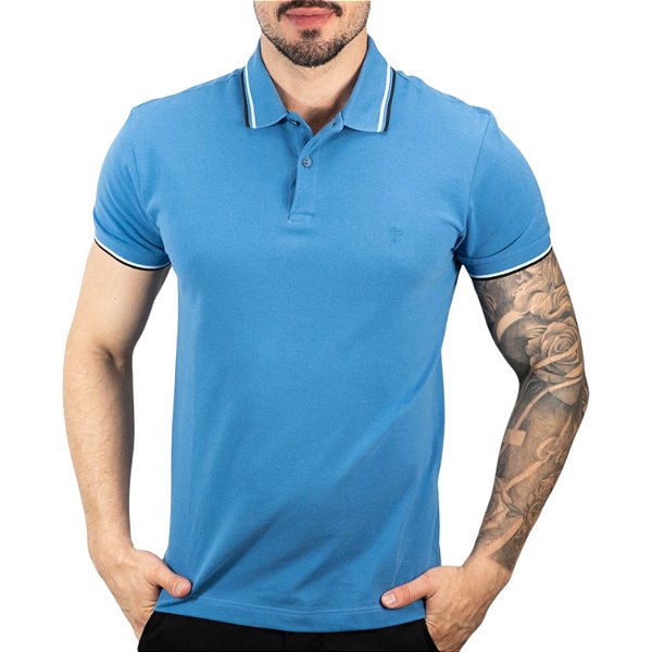 Camisa Polo Forum Listra Azul