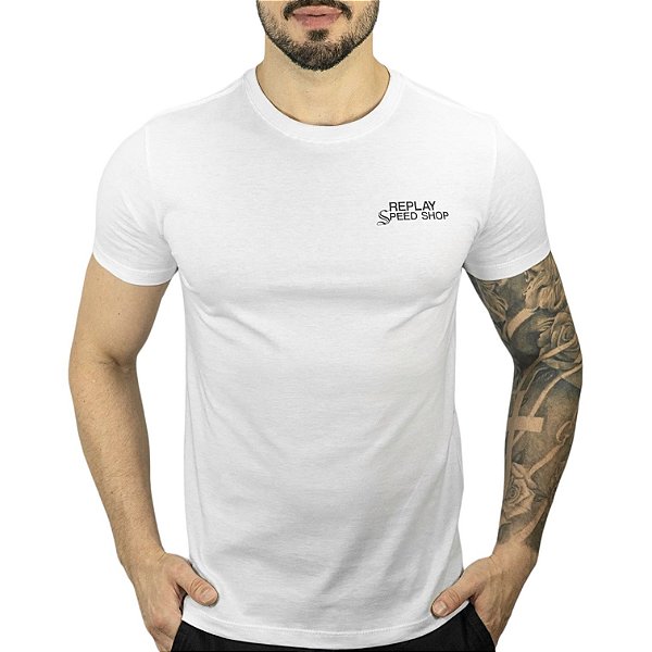 Camiseta Replay Shop Branca - SALE