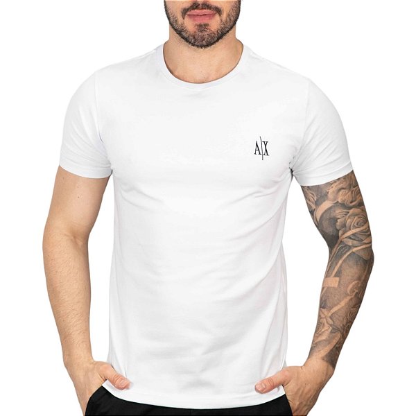 Camiseta AX Embroidery Branca