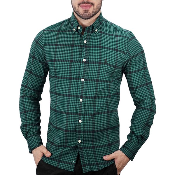 Camisa RL Xadrez Flanelada Verde e Preta - Outlet360 | Moda Masculina