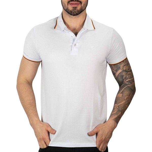 Camisa Polo Ellus Frisos Branca