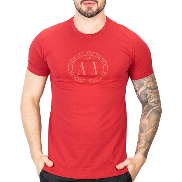 Camiseta AX Circle NY Vermelha - SALE