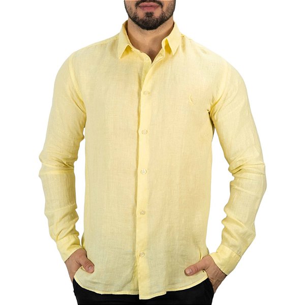 Camisa Reserva Linho Amarela