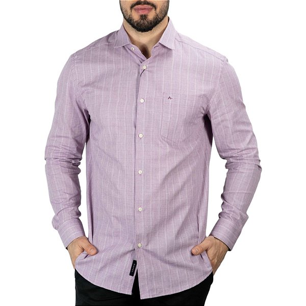 Camisa Aramis Tricoline Xadrez Lavender