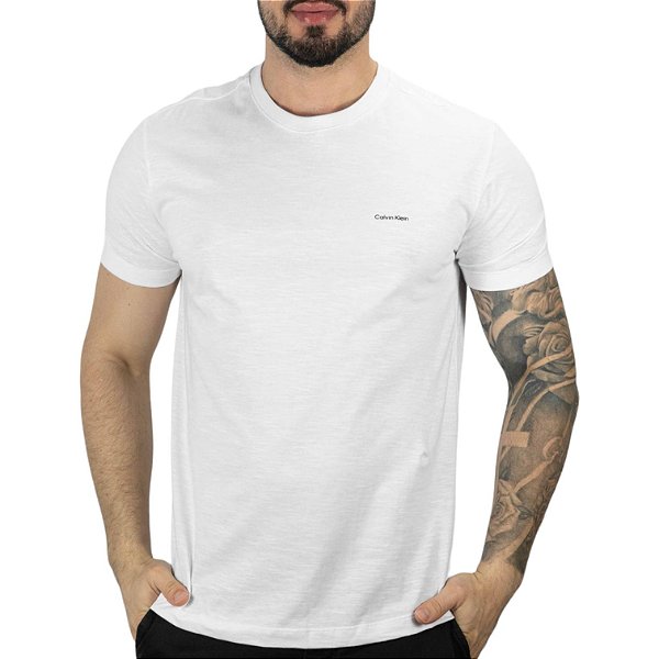 Camiseta Calvin Klein Flamê Branca