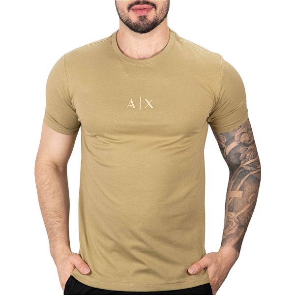Camiseta AX Centralizado Bege - SALE