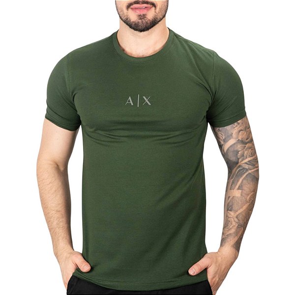 Camiseta AX Centralizado Verde Militar - SALE
