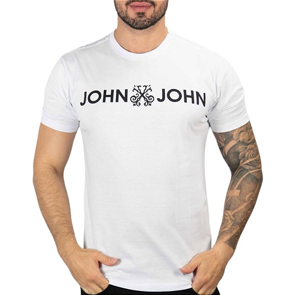 Camiseta John John Logo Masculina - Branco