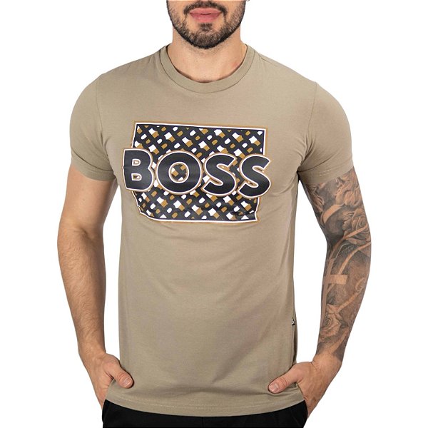 Camiseta Boss Monogram Cáqui - SALE