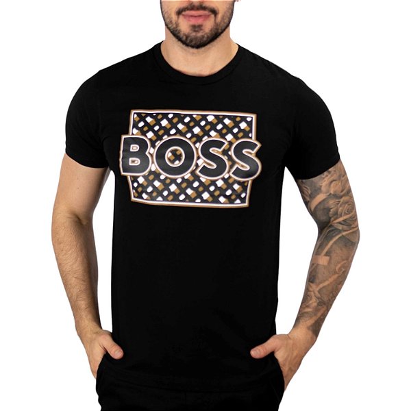 Camiseta Boss Monogram Preta