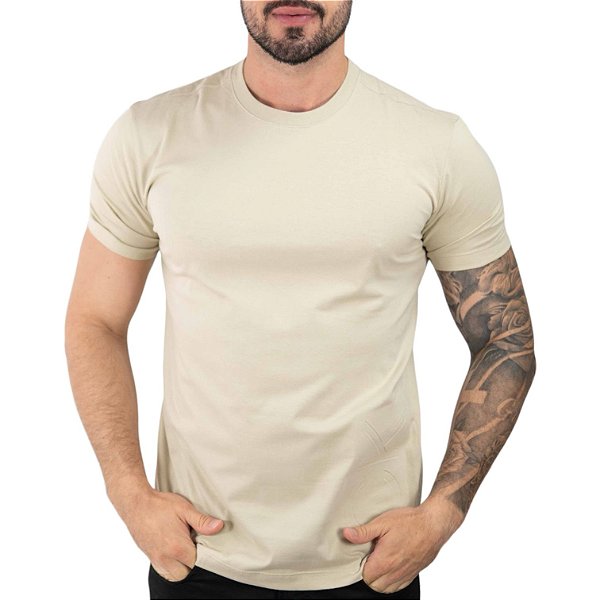Camiseta Calvin Klein High Debossed Bege - Outlet360