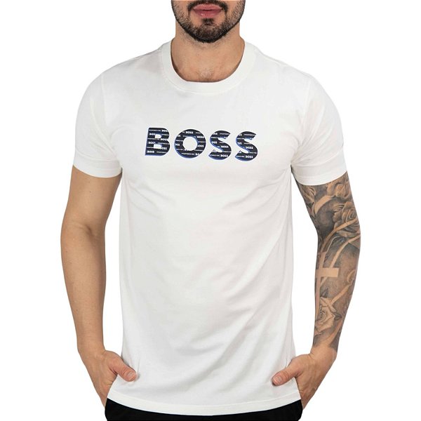 Camiseta Boss Big Collab Porsche Off White