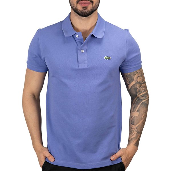 Camisa Polo Lacoste Petit Piquet Lavanda