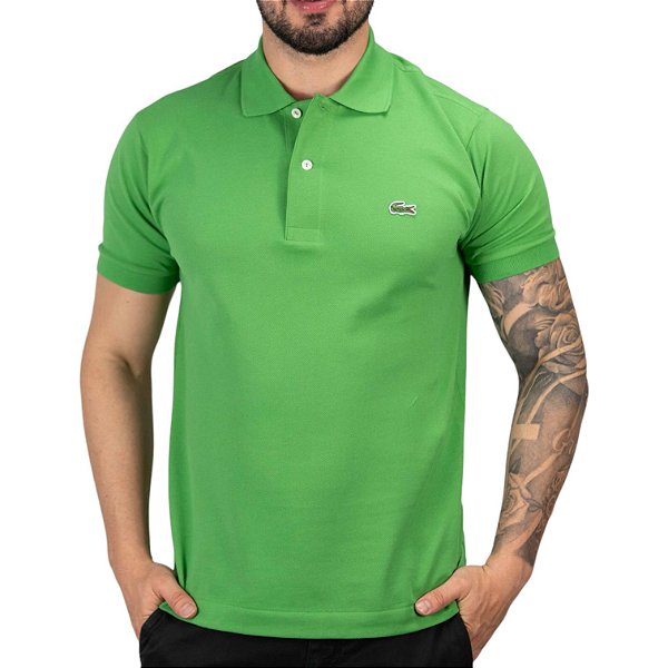 Camisa Polo Lacoste Petit Piquet Verde Bandeira