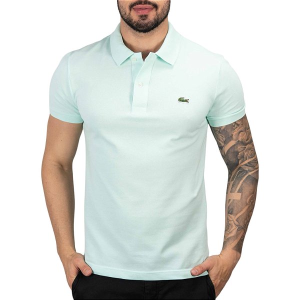 Camisa Polo Lacoste Petit Piquet Verde Menta