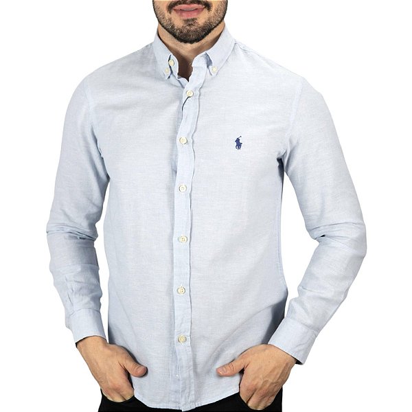 Tendência - Camisa Azul Clara Masculina!