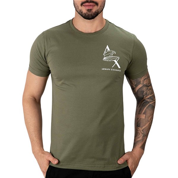 Camiseta AX Águia Verde Musgo - SALE