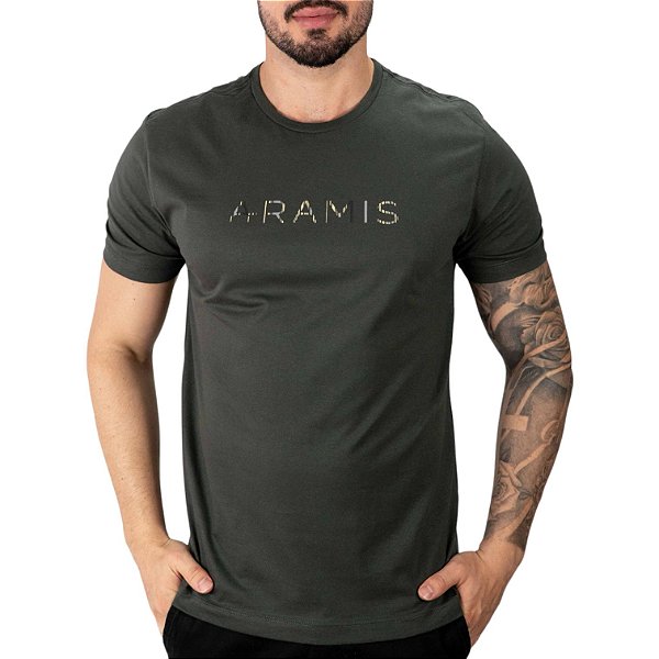 Camiseta Aramis Risque Regular Verde Militar