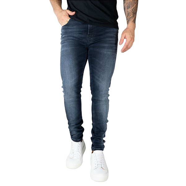 Calça Jeans Ellus Skinny Premium Denim Azul Escura