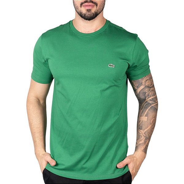 Camiseta Lacoste Algodão Pima Verde
