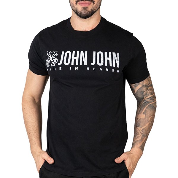 Camiseta John John Poster Preta