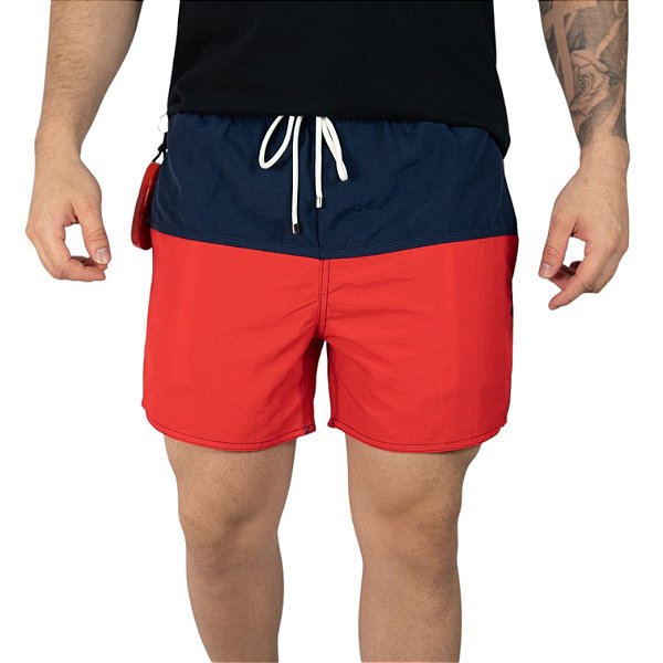 Shorts Beach Reserva Bicolor Vermelho