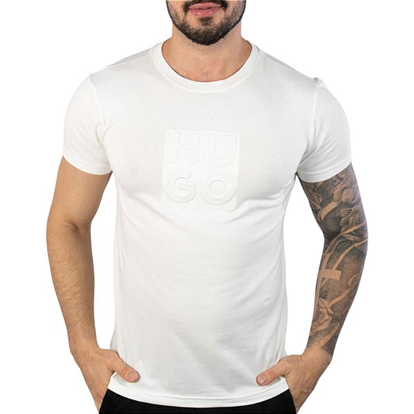 Camiseta Boss Relief Central Off White