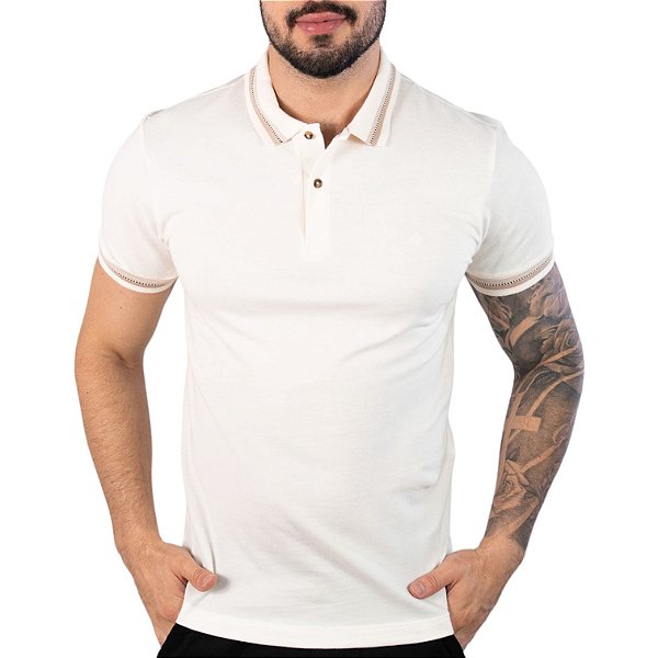 Camisa Polo Forum Muscle Off White