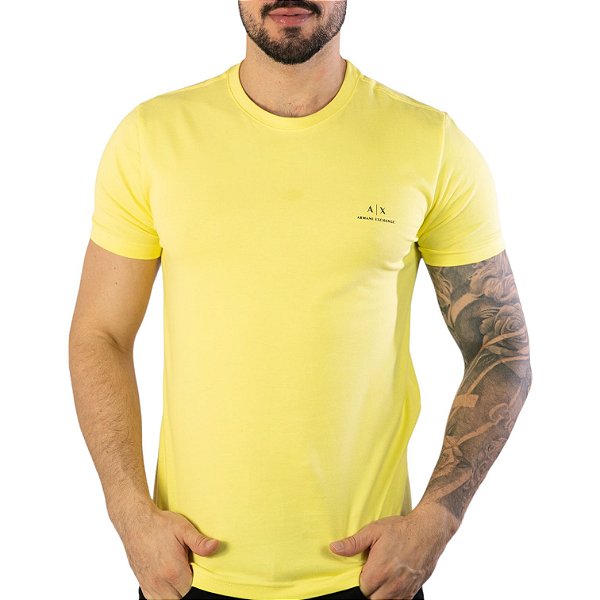 Camiseta AX Escrita Amarela