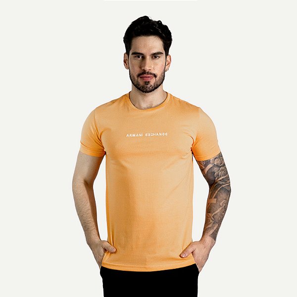 Camiseta AX Embroidery Frontal Orange
