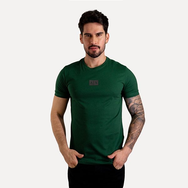 Camiseta AX Logo Patch Frontal Verde