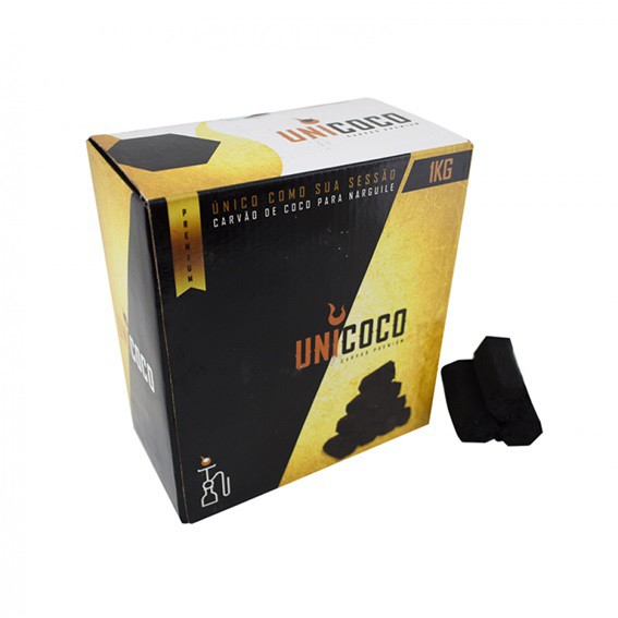 Carvão Para Narguile Hexagonal Unicoco - 1Kg