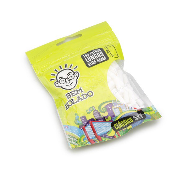 Filtro para Cigarro Bem Bolado Classico Longo 6mm (Pacote com 100)