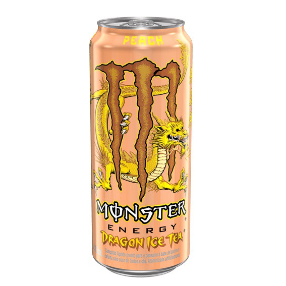 Energético Monster Energy Dragon Ice Tea Pêssego Lata 473ml