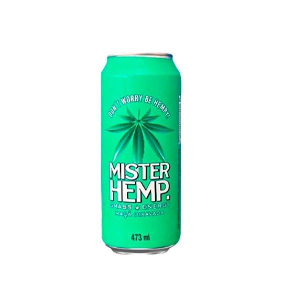 Energético Mister Hemp - Maçã Dixavada Lata 473ml