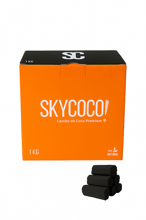 Carvão Para Narguile Hexagonal Skycoco - 1Kg