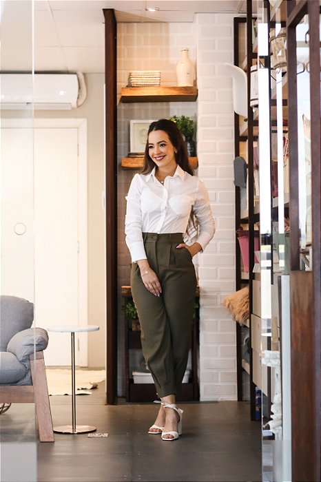 Camisa corset Nancy White