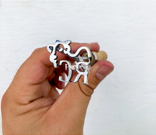 CHAVEIRO -  MINI  MARCADOR - BOIZINHO E SUAS INICIAIS - 3X3 CM ( OU SUA MARCA )