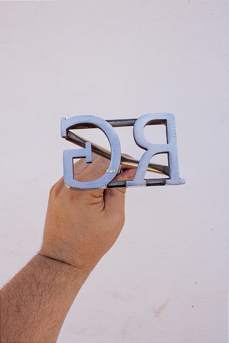 DUPLICADO - Marcador de Gado em Aço Inox 304 - SIMPLES  - ATÉ 4 LETRAS