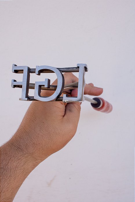 Marcador de Gado em Aço Inox 304 - SIMPLES  - ATE 4 LETRAS