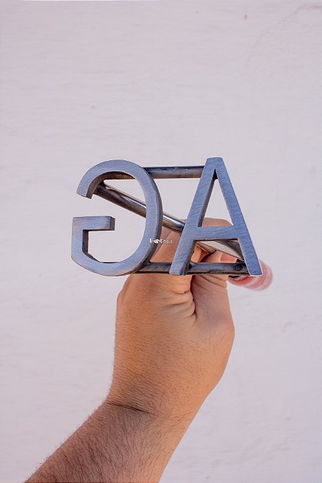 Marcador de Gado em Aço Inox 304 - SIMPLES  - ATE 4 LETRAS