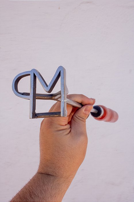 Marcador de Gado em Aço Inox 304 - SIMPLES  - ATE 4 LETRAS