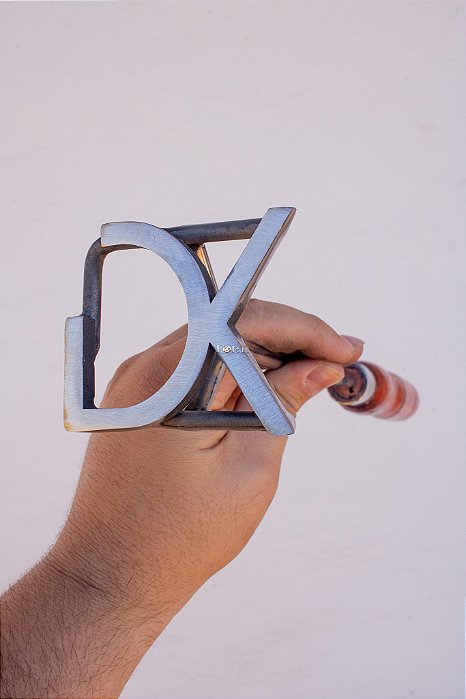 Marcador de Gado em Aço Inox 304 - SIMPLES  - ATE 4 LETRAS