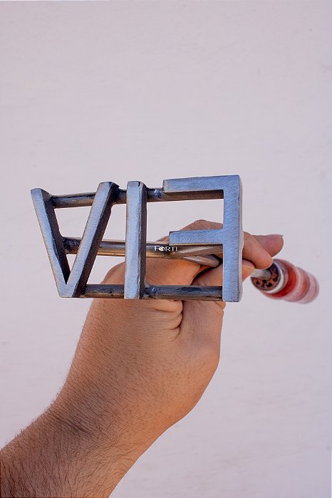 Marcador de Gado em Aço Inox 304 - SIMPLES  - ATE 4 LETRAS