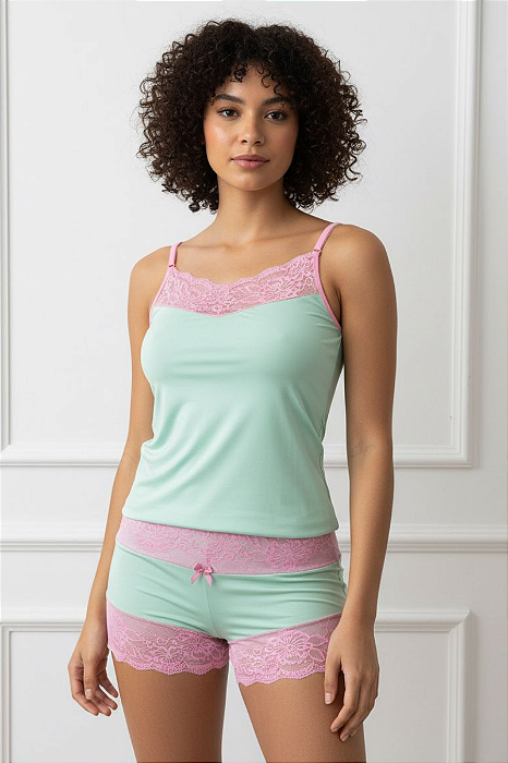 334 - Conjunto Thainá em Liganete e Renda