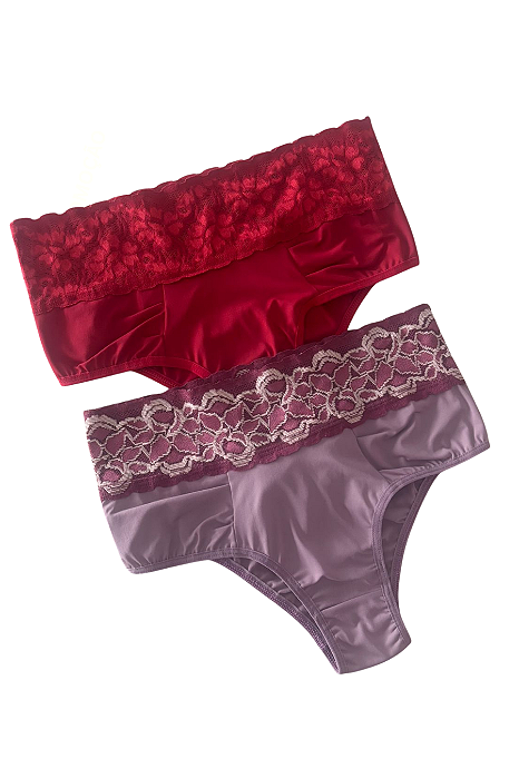 999 - Calcinha Rute Pala Alta Renda