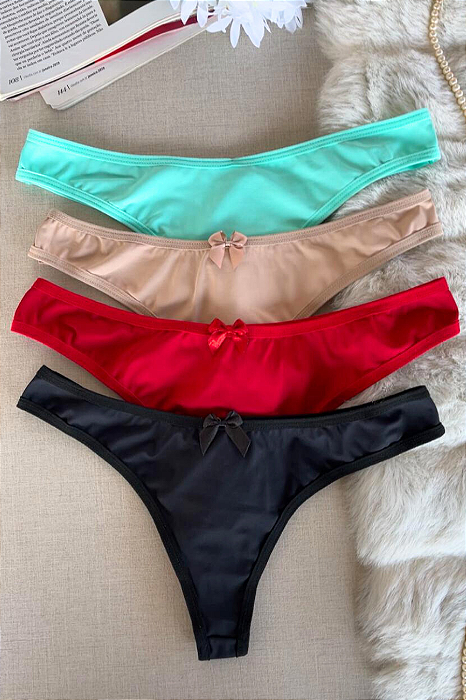 762 - Calcinha Asa Delta em Microfibra Fio Duplo