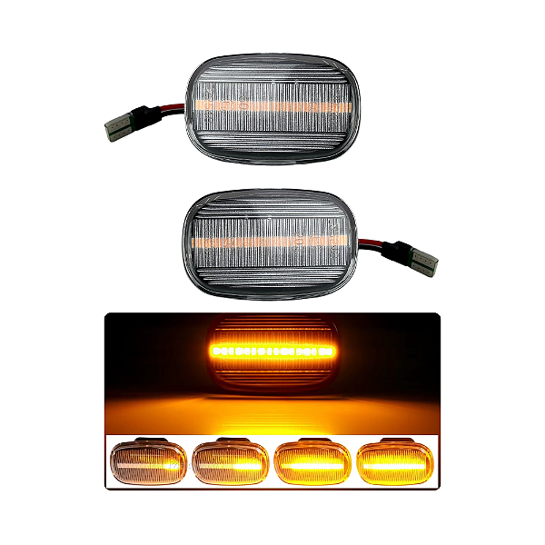 Led lateral Transparente Amarelo Toyouta Hilux SW4 Standard