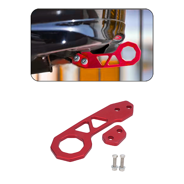 Gancho Engate Reboque Esportivo Tow Hook Universal Vermelho
